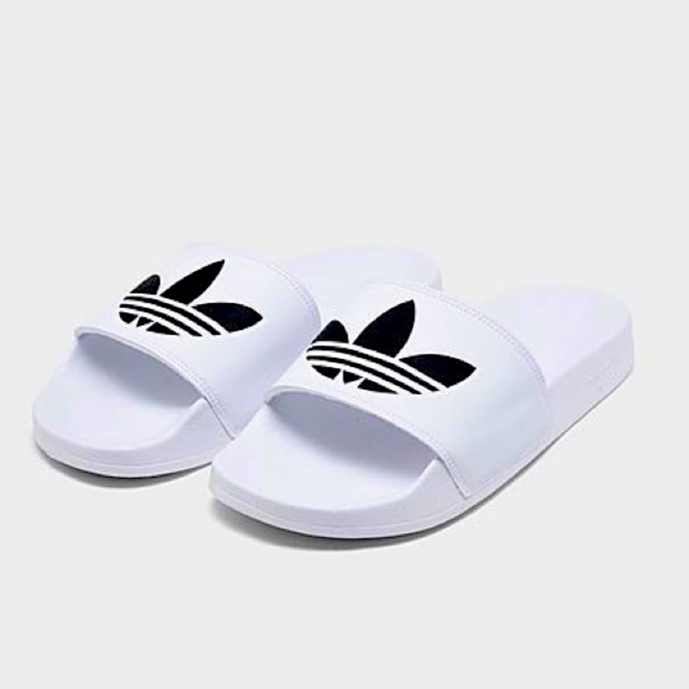 Adidas Adilette Lite Slides Cloud White Core Black size US Men’s 6 - LIKE NEW